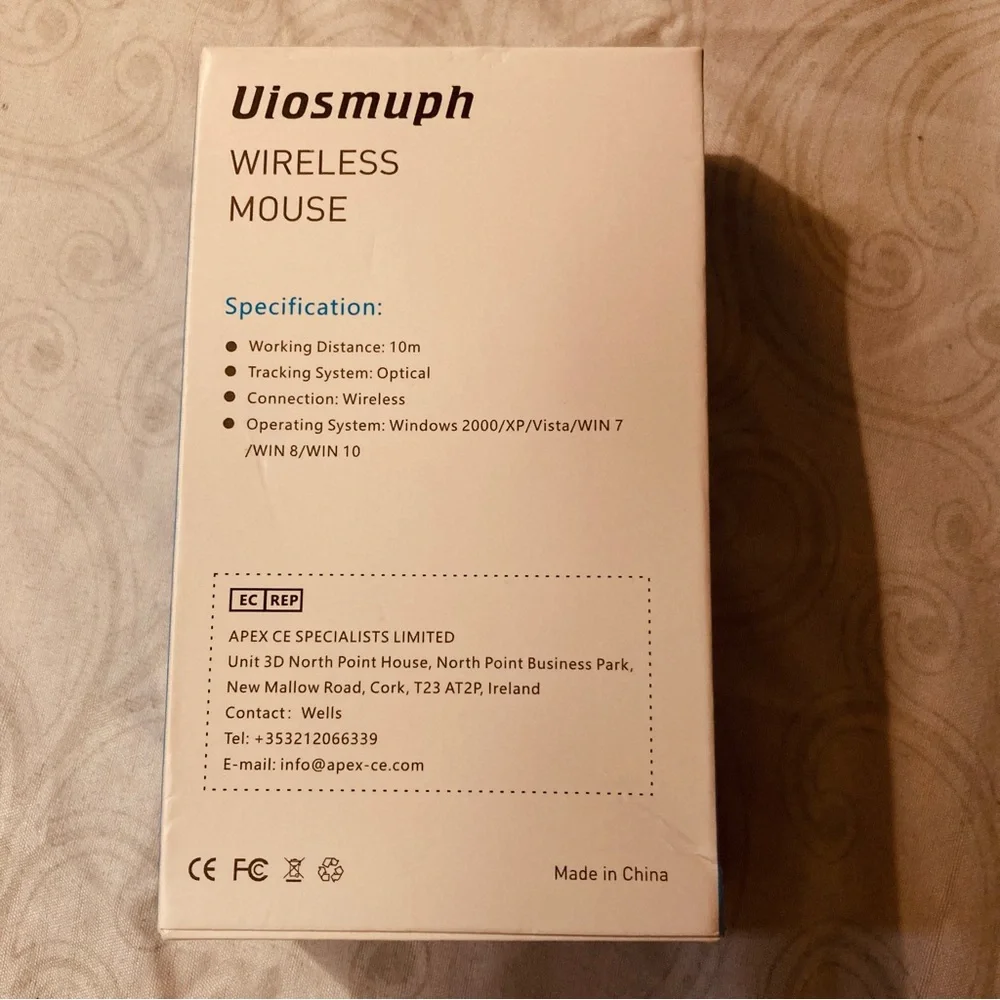 Black Wireless Mouse with USB Cable